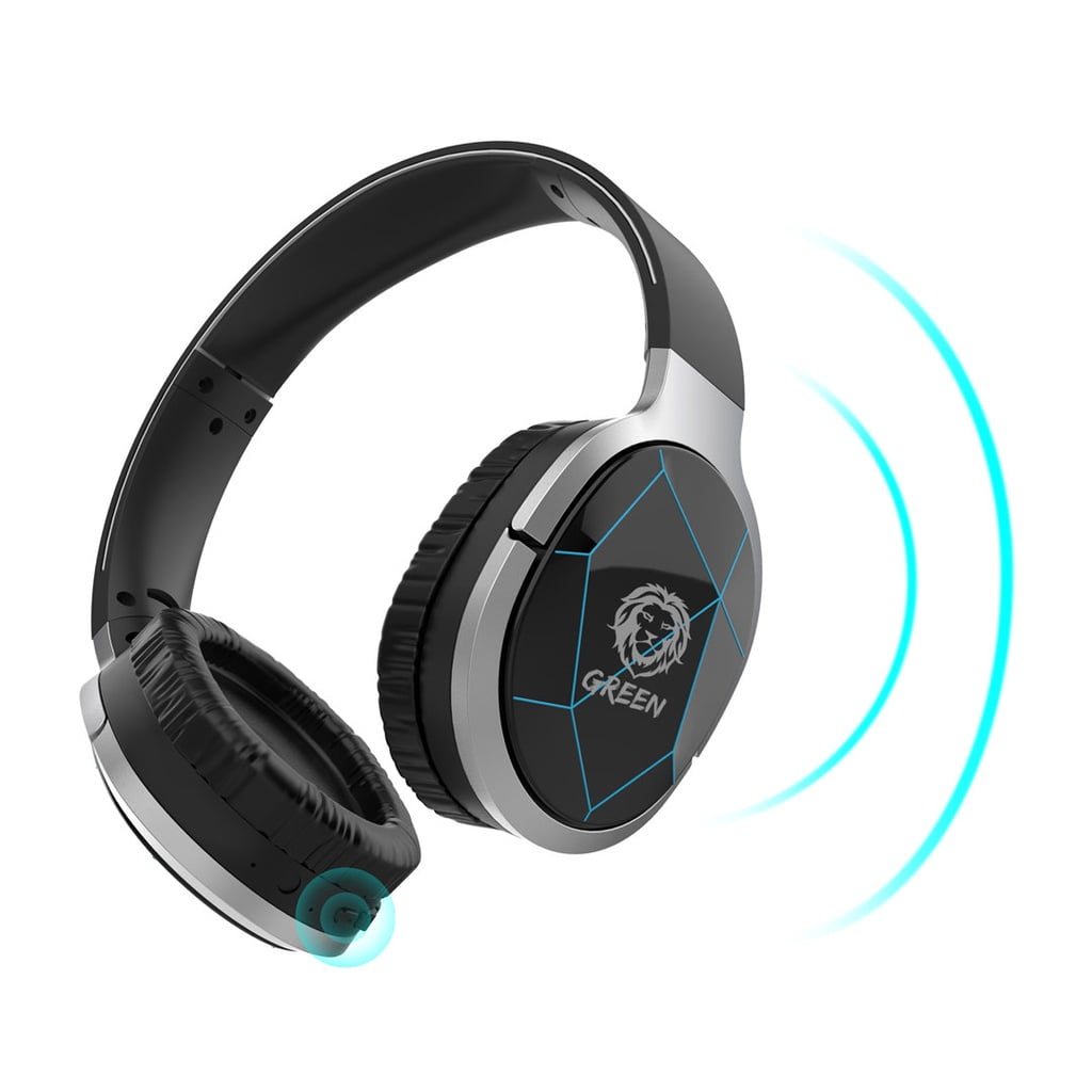 Green Lisbon Series Wireless On-Ear Headphones with Mic