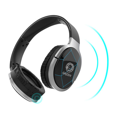 Green Lisbon Series Wireless On-Ear Headphones with Mic