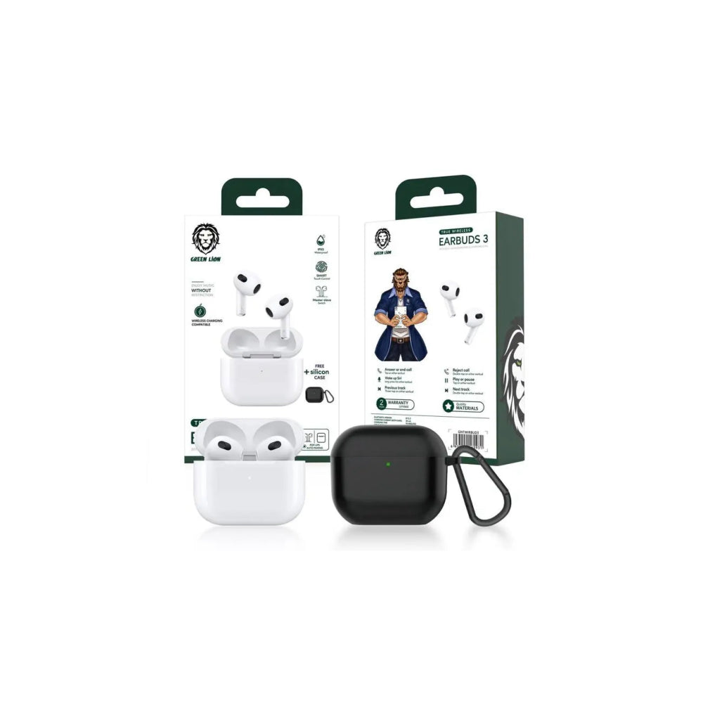 Green Lion True Wireless Earbuds 3 With Silicone Case