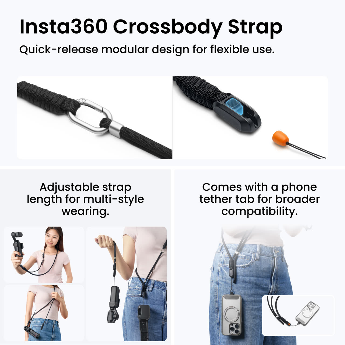 Insta360 Luna Ultra Dual-Lens 8K Gimbal Camera - Vlog Bundle - Midnight Black