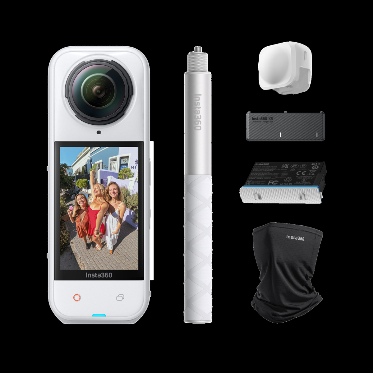 Insta360 X5 8K 360 Action Cam - Travel Bundle - Satin White
