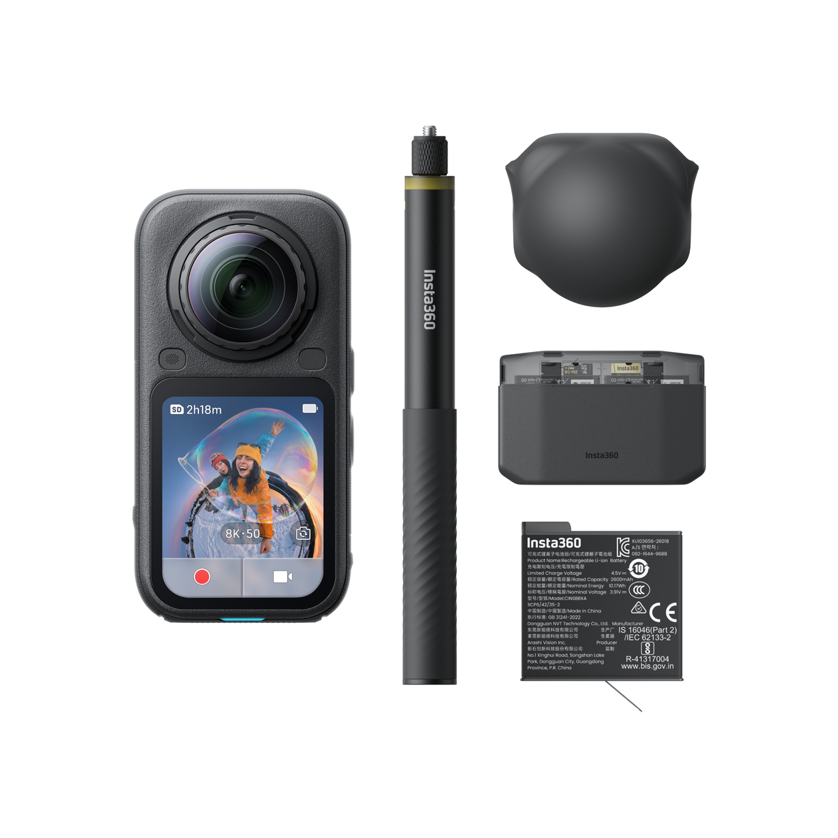 Insta360 X6 8K 360 Action Camera Midnight Black