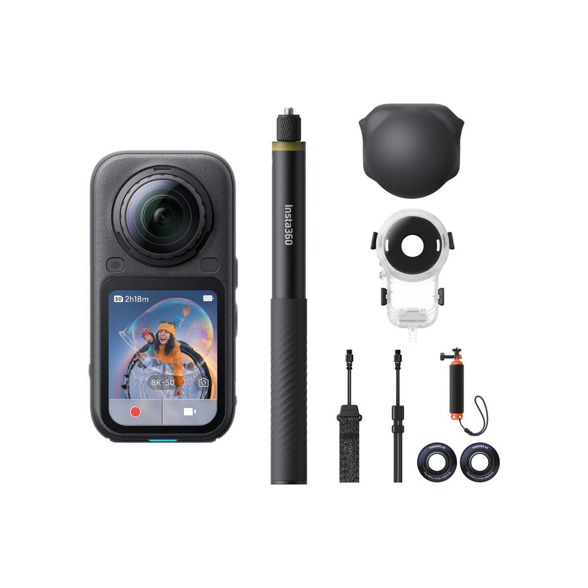 Insta360 X6 8K 360 Action Camera Midnight Black