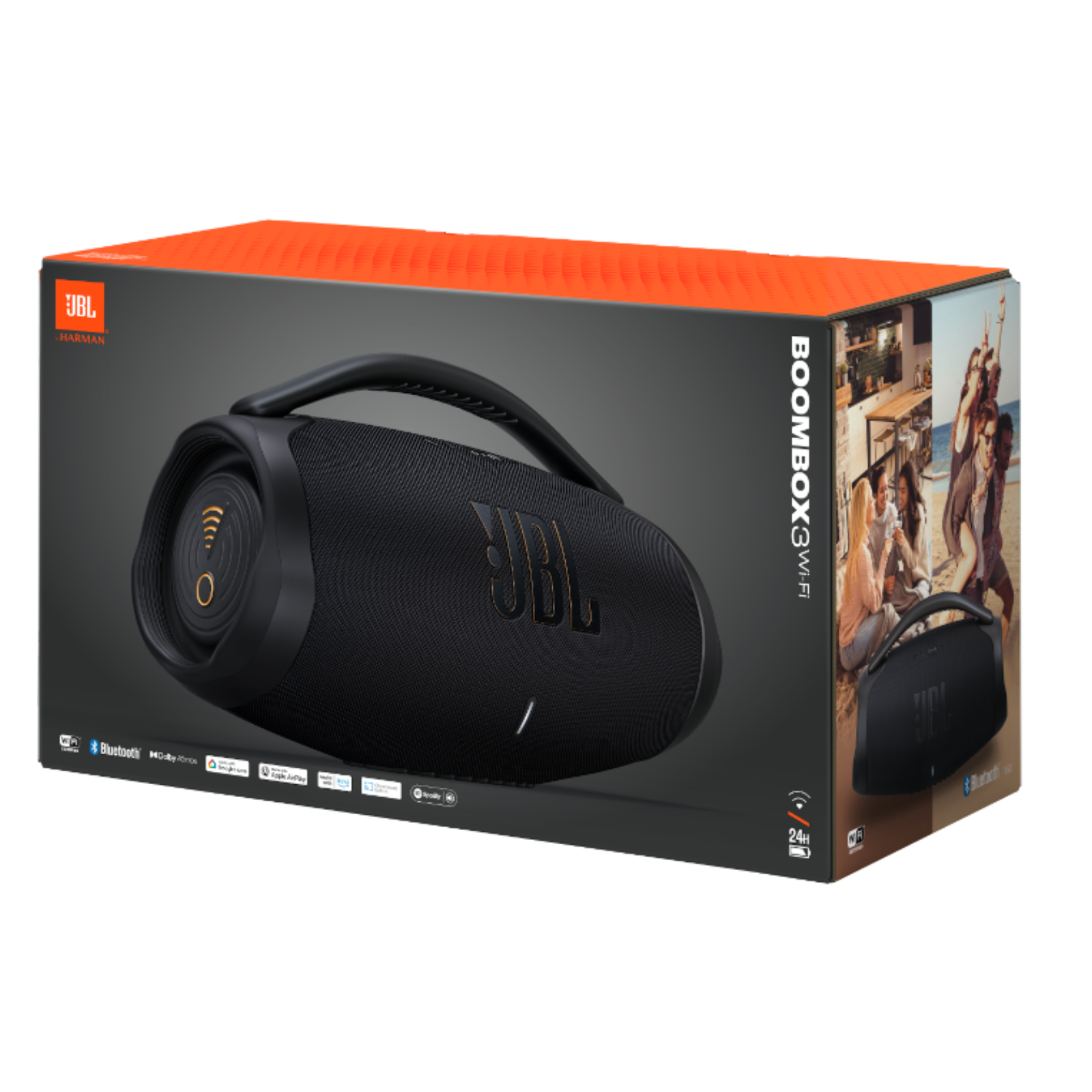 JBL Boombox 3 WI-FI Powerful Wi-Fi and Bluetooth Portable Speaker features