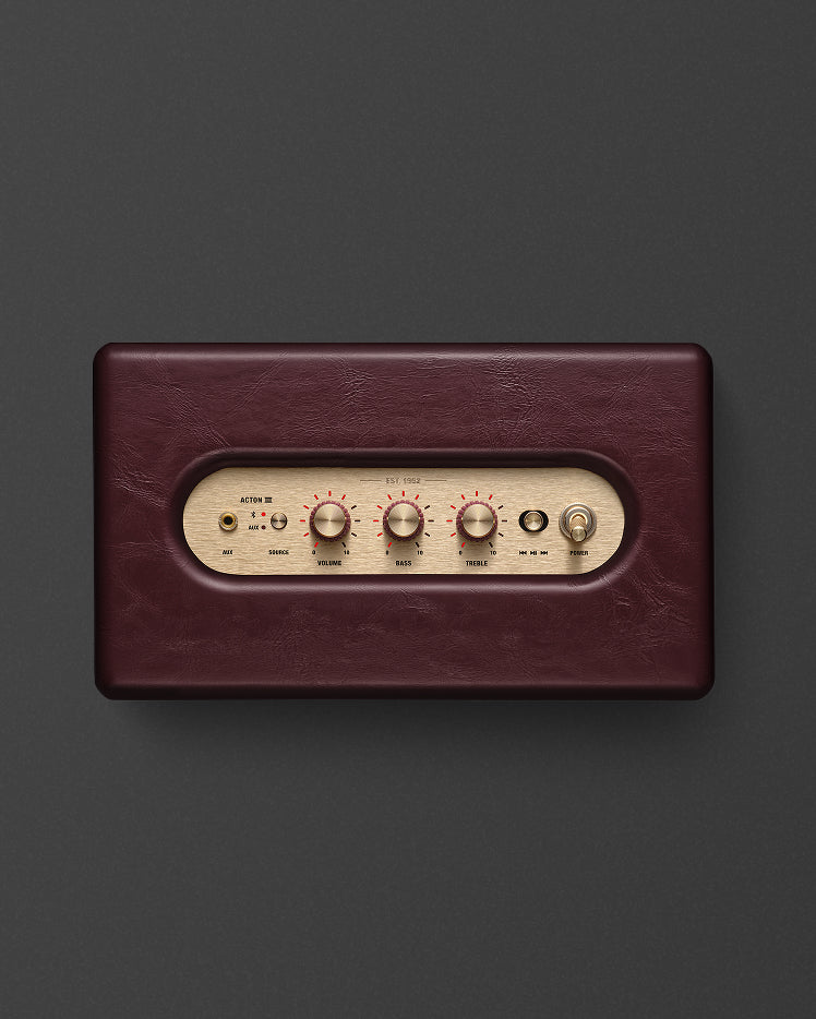 Marshall Acton III Wireless Speaker Burgundy