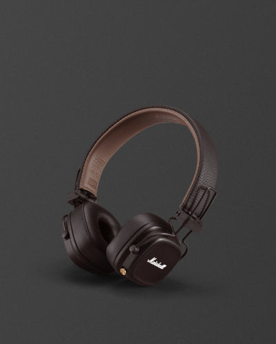 Marshall Major IV Wireless Headphones Brown