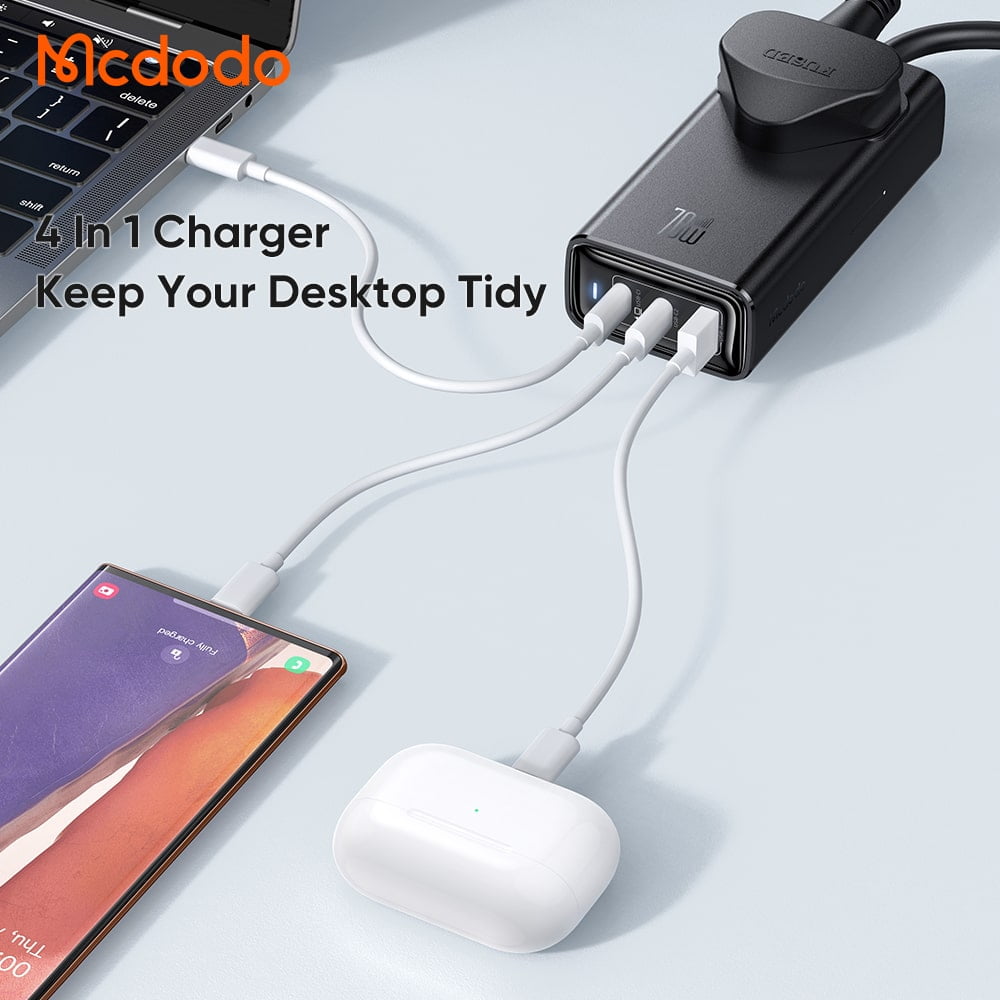 Mcdodo 4 in 1 70W GaN Surge Protection Power Strip