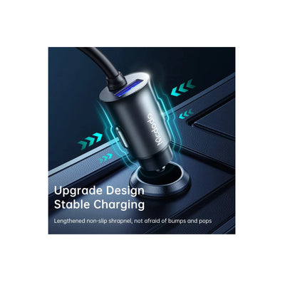 Mcdodo 107W digital display car charger with extension cord (4 USB+1 C)