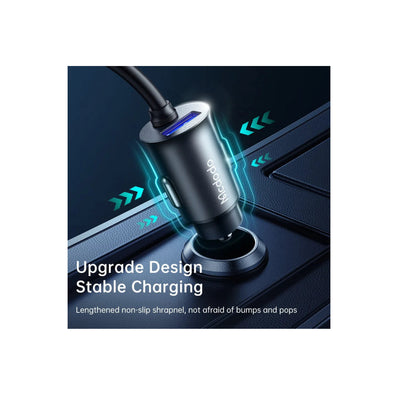 Mcdodo 107W digital display car charger with extension cord (4 USB+1 C)