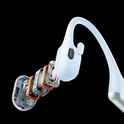 Shokz OpenRun Air 2 Bone Conduction Headphones Ice Blue