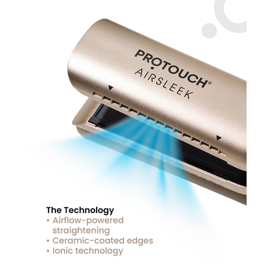 Protouch Air Sleek 2-in-1 Hair Straightener, Instant Drying, Smooth Styling, Zero Heat Damage