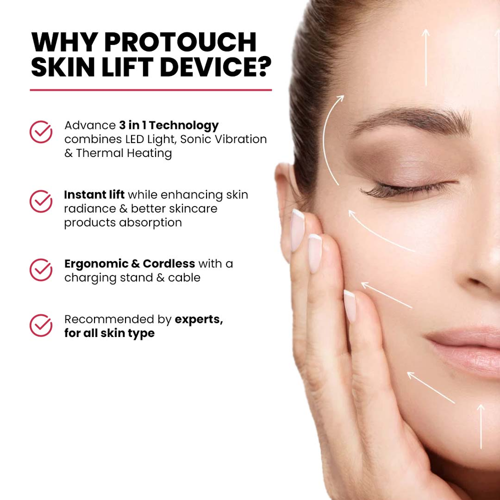 PROTOUCH Skin Lift Combo | Skin lift Device New and Improved & Recovery Drops | Anti ageing, Bright & Firm Younger Looking Skin