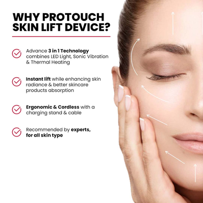 PROTOUCH Skin Lift Combo | Skin lift Device New and Improved & Recovery Drops | Anti ageing, Bright & Firm Younger Looking Skin