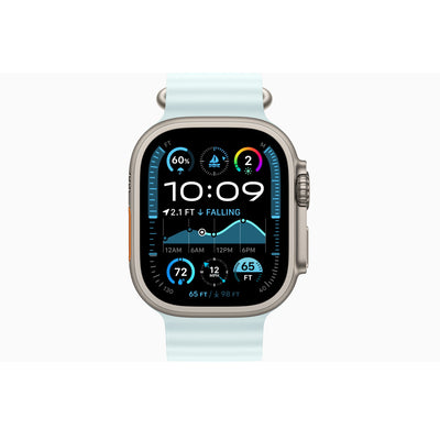 Pre-Owned Apple Watch Ultra 3 Natural Titanium Case Ocean Band