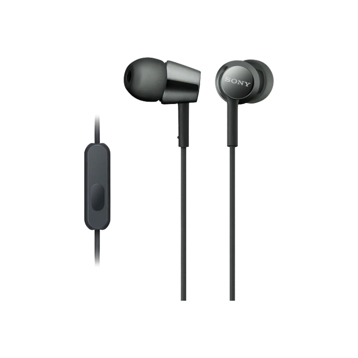 Sony MDR-EX155AP Wired In-Ear Headphones with Microphone - Black official product image