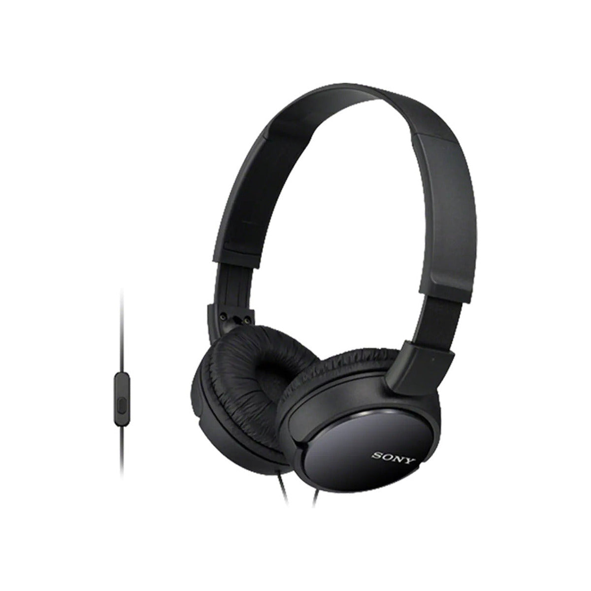 Sony MDR-ZX110AP Wired On-Ear Headphones with Microphone - Black