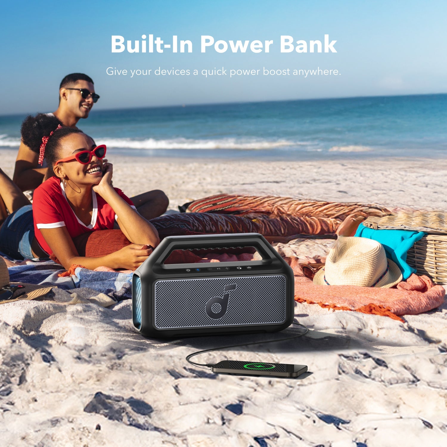 Soundcore Boom 2 Portable Bluetooth Speaker Phantom Black