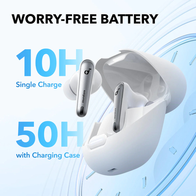 Soundcore Liberty 4 NC Wireless Earbuds Clear White