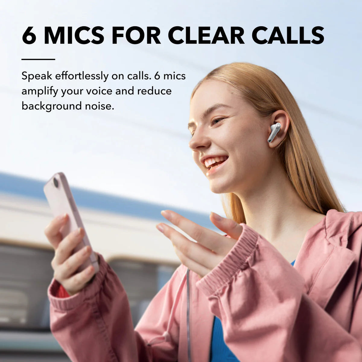 Soundcore Liberty 4 NC Wireless Earbuds Clear White