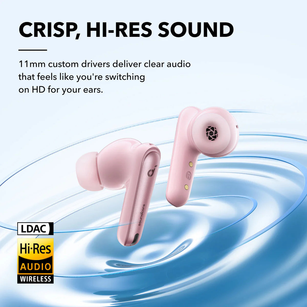 Soundcore Liberty 4 NC Wireless Earbuds Pastel Pink