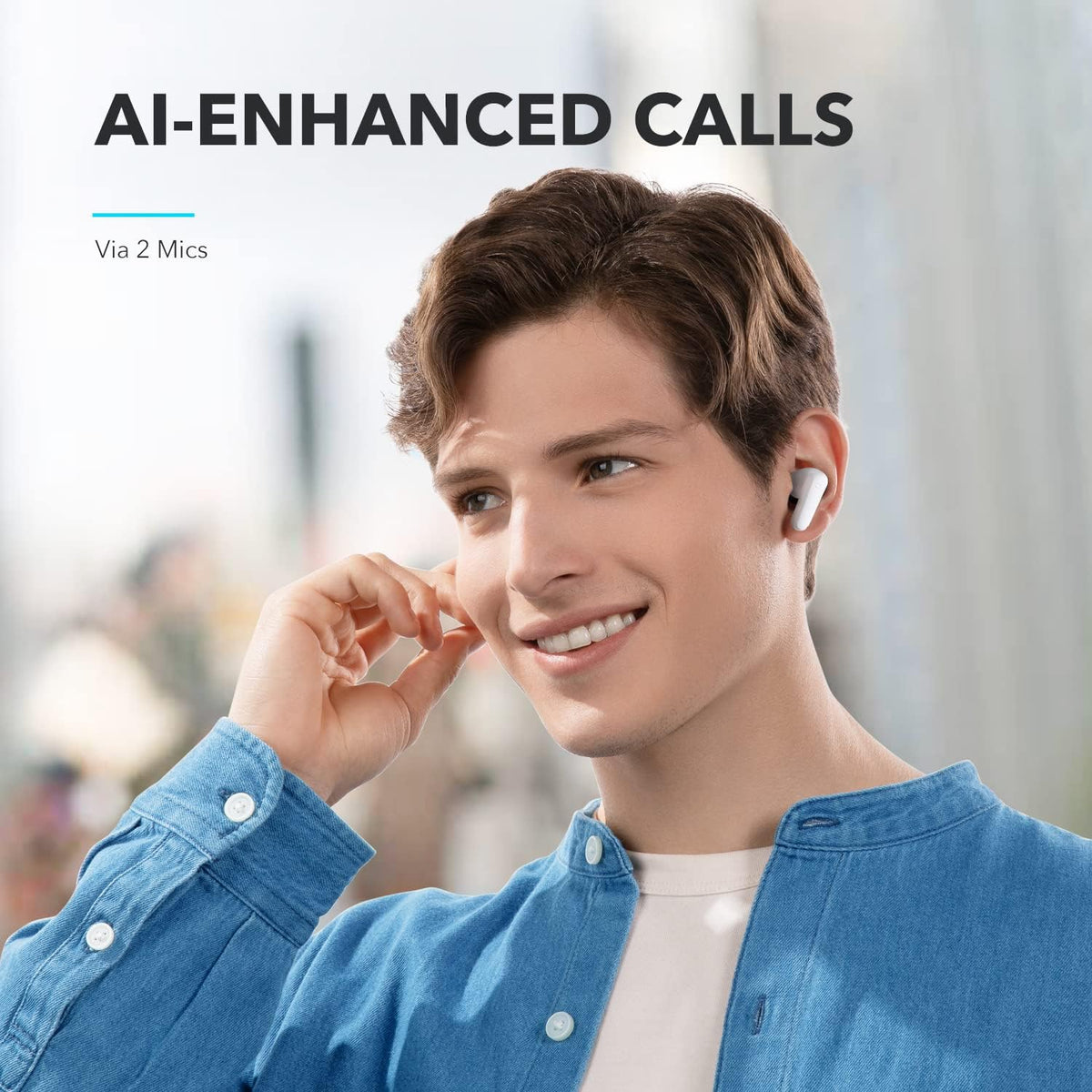 Soundcore P20i True Wireless Earbuds Oat White