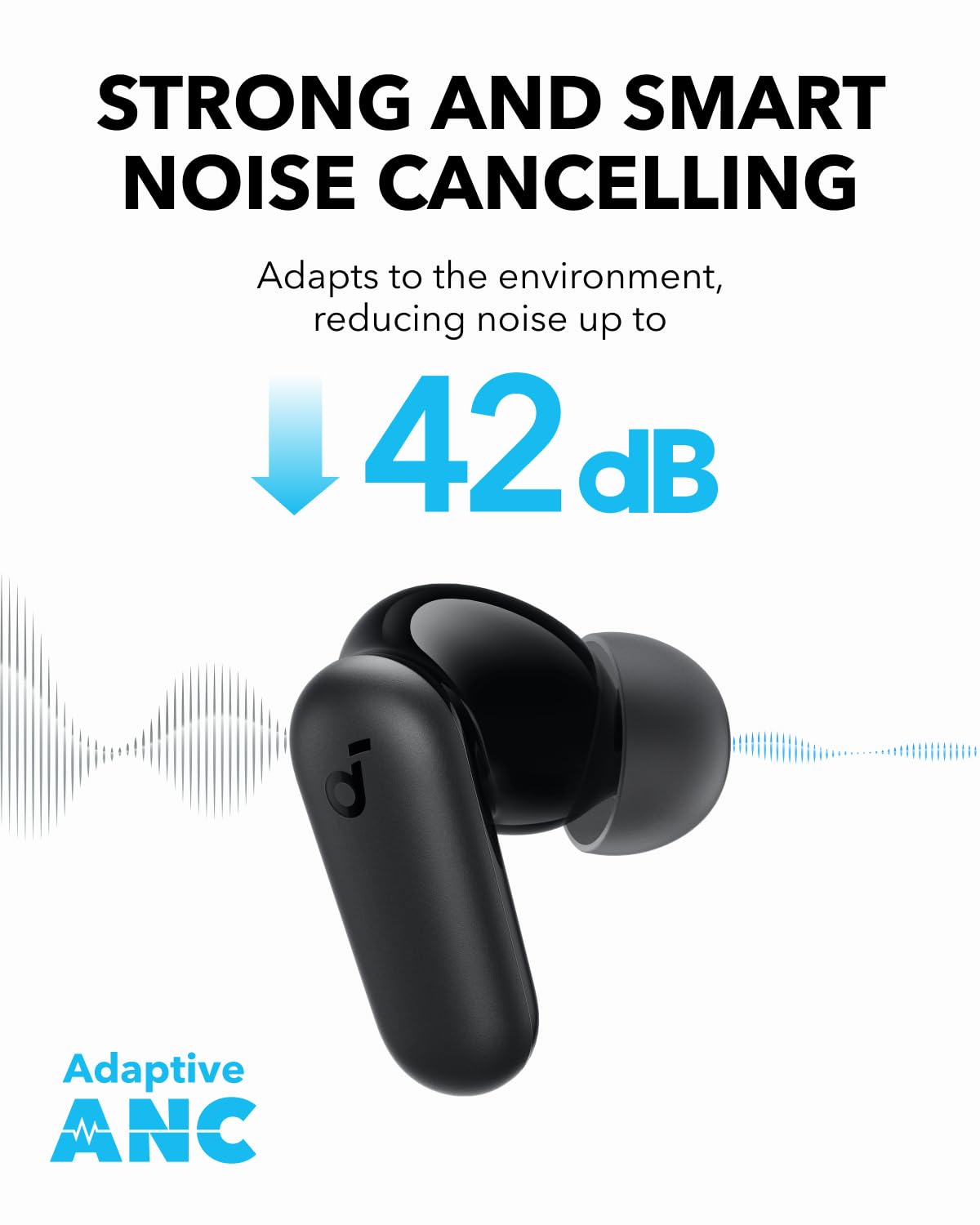 Soundcore P30i Noise Cancelling Earbuds Black
