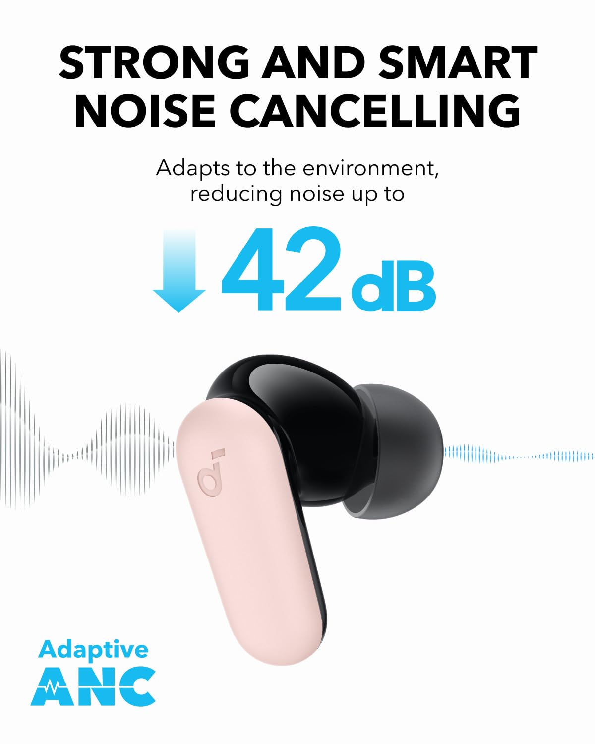 Soundcore P30i Noise Cancelling Earbuds Pink