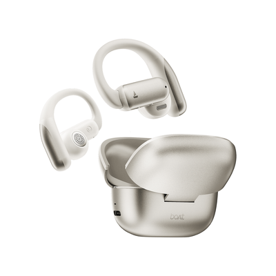 boAt Airdopes Stride Open-Ear Earbuds Silver Haze