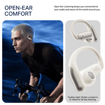 boAt Airdopes Stride Open-Ear Earbuds Silver Haze