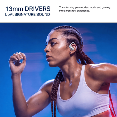 boAt Airdopes Stride Open-Ear Earbuds Silver Haze