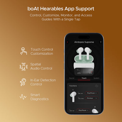 boAt Airdopes Supreme Wireless Earbuds Swedish White