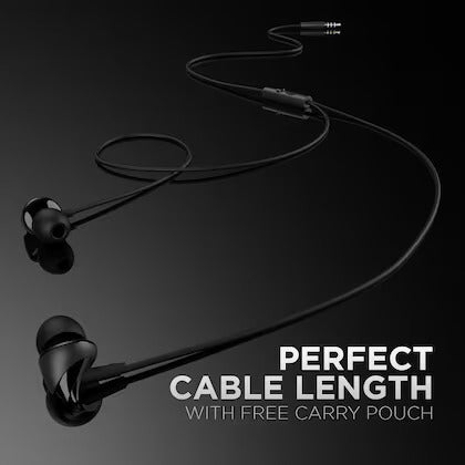 boAt Bassheads 100 Wired Earphones Black