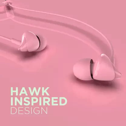 boAt Bassheads 100 Wired Earphones Pink