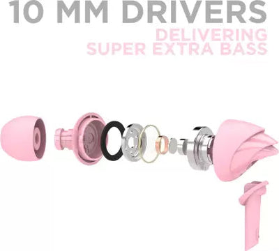 boAt Bassheads 100 Wired Earphones Pink