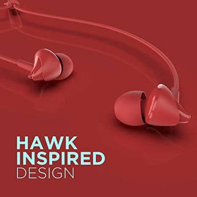 boAt Bassheads 100 Wired Earphones Red