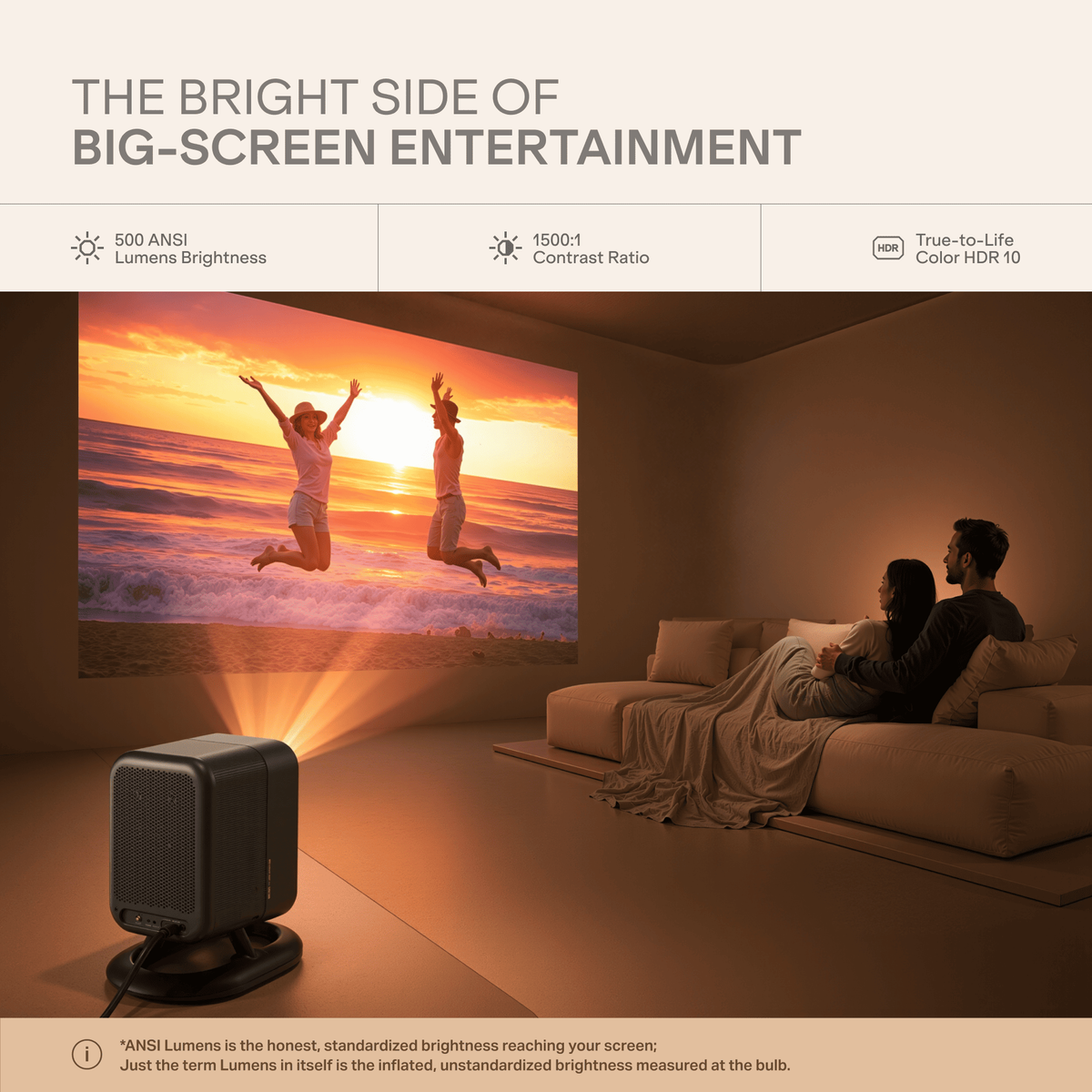 boAt Cinehead F1 Pro Smart Projector Celestial Black