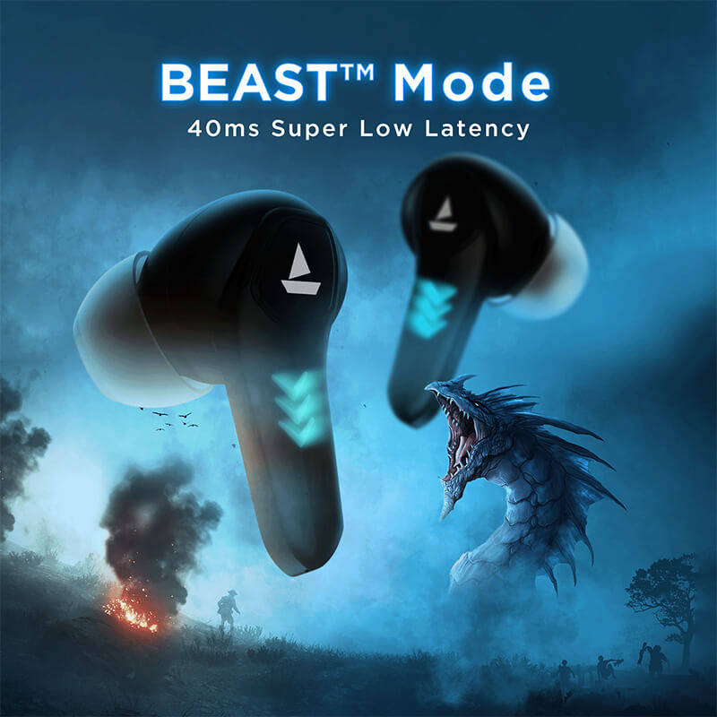 boAt Immortal 131 Wireless Gaming Earbuds Black Sabre