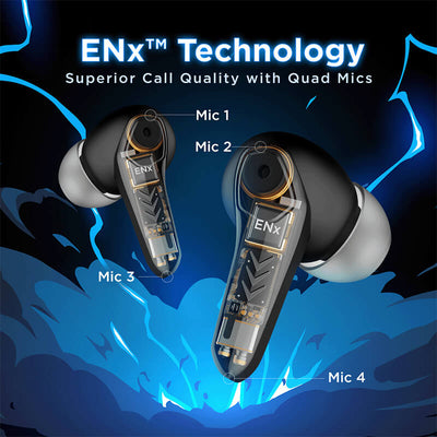boAt Immortal 131 Wireless Gaming Earbuds Black Sabre