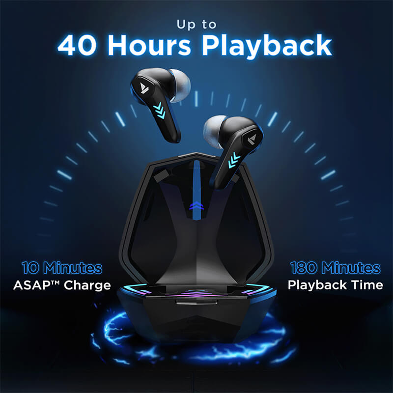 boAt Immortal 131 Wireless Gaming Earbuds Black Sabre