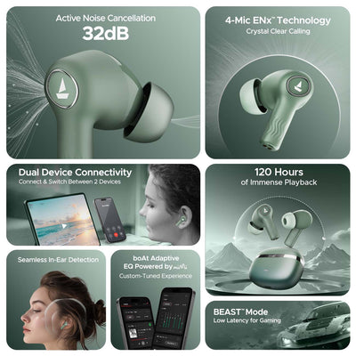 boAt Nirvana Ion ANC Wireless Earbuds Northern Lights