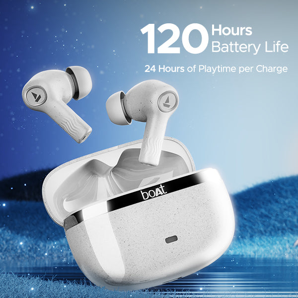 boAt Nirvana Ion ANC Wireless Earbuds Quartz White