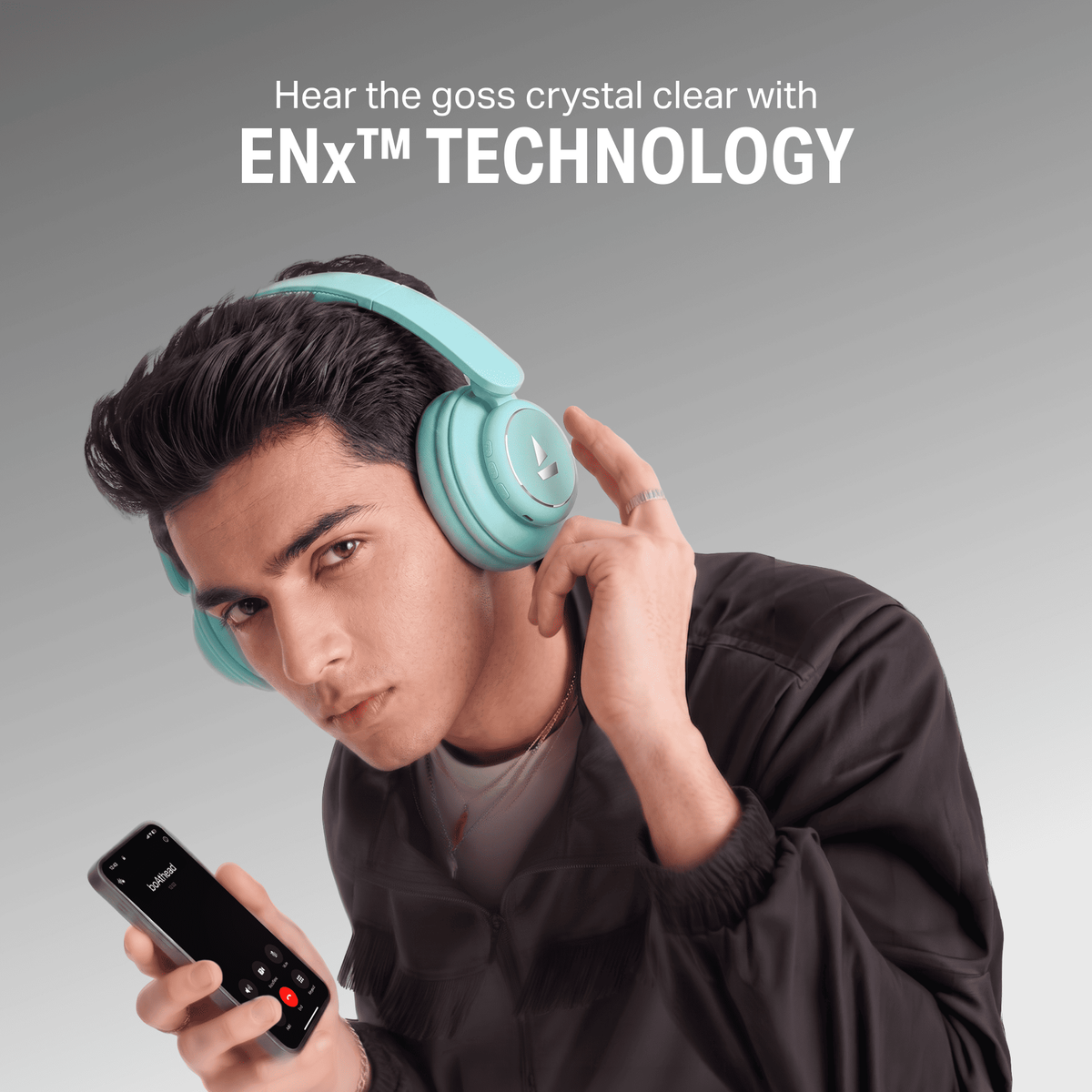 boAt Rockerz Plus 450 ANC Wireless Headphones Aqua Blue