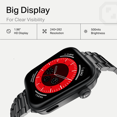 boAt Storm Call 4 Smartwatch Steel Black