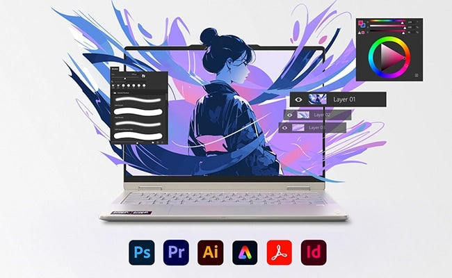 Lenovo Yoga 7 2-in-1 14AKP10 AMD Ryzen AI 7 3500U 32GB RAM 1TB SSD 14-inch OLED Laptop