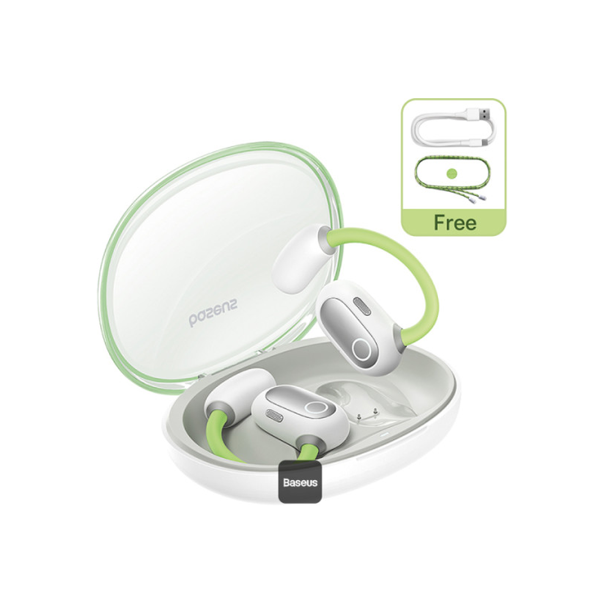 baseus-eli-sport-1-open-ear-tws-earbuds Aurora Green