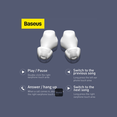 baseus-encok-wm01-true-wireless-earphones White