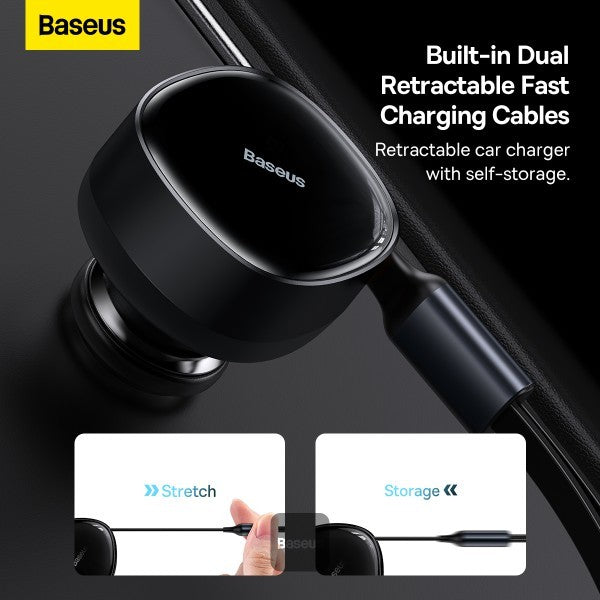 baseus-enjoyment-2in1-car-charger-30w Black