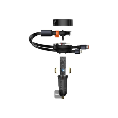 baseus-enjoyment-2in1-car-charger-30w Black