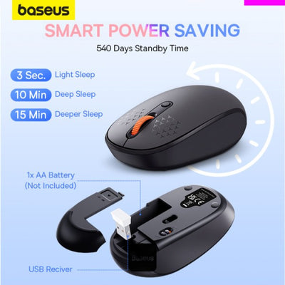 baseus-f01b-tri-mode-wireless-mouse Grey