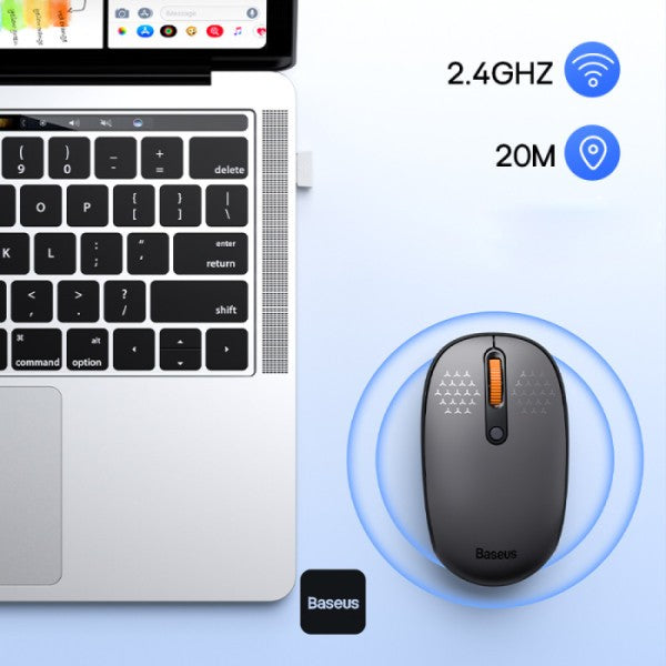 baseus-f01b-tri-mode-wireless-mouse Grey